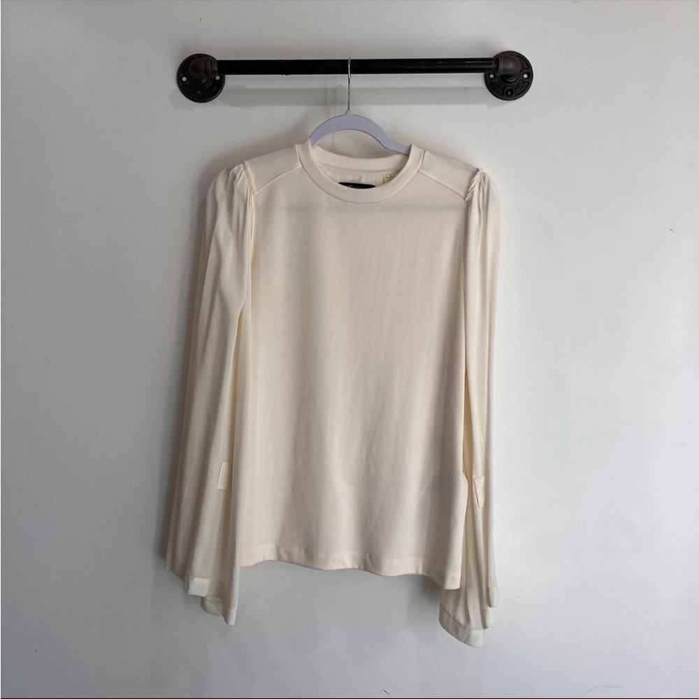 Levis made and crafted XS White Roll tab oversized sleeve top blouse